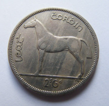 Irish 1963 Half Crown Coin Old Ireland 1/2c Free Shipping