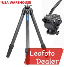Leofoto Tripod LS-324CEX+BV-10 Leveling Base w Fluid Head RRS/Gitzo