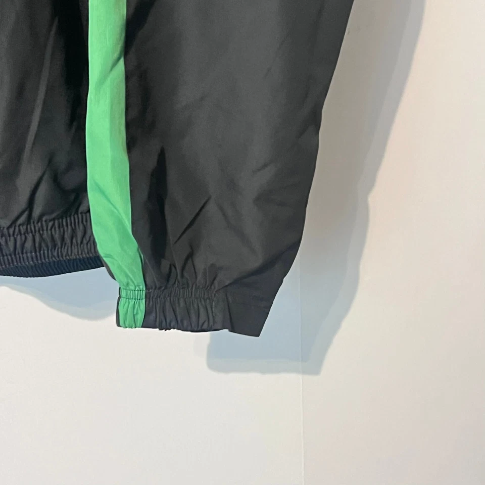 Bcg Mens Track Jacket Size XL Black Green Striped Four Zip Shell Windbreaker - Image 3 of 4