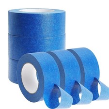 3 Rolls Blue Painters Tape 1.2cm x 20m Masking Tape Clean Removal Multi Surface