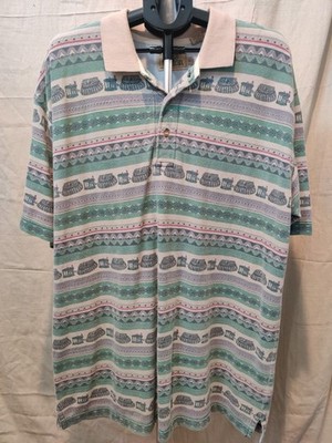 Vintage RedHead Polo Shirt Men's Size 2XL Fishing Reels Print Outdoors Southwest