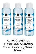 AVON Clearskin Blackhead Clearing Fresh Soothing Toner  - 100ml X3