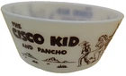 Cisco Kid and Pancho milk glass white vintage bowl