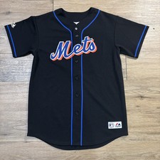 Majestic Authentic New York Mets Carlos Beltran Black MLB Jersey Youth XLarge