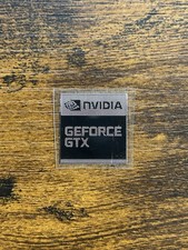 1x Nvidia GeForce GTX Metallic Desktop / Laptop sticker label NEW 