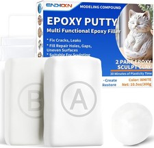 Endhokn 300g White Epoxy Putty Stick for Leaks, Cracks, Holes, Sculpting, Metal,