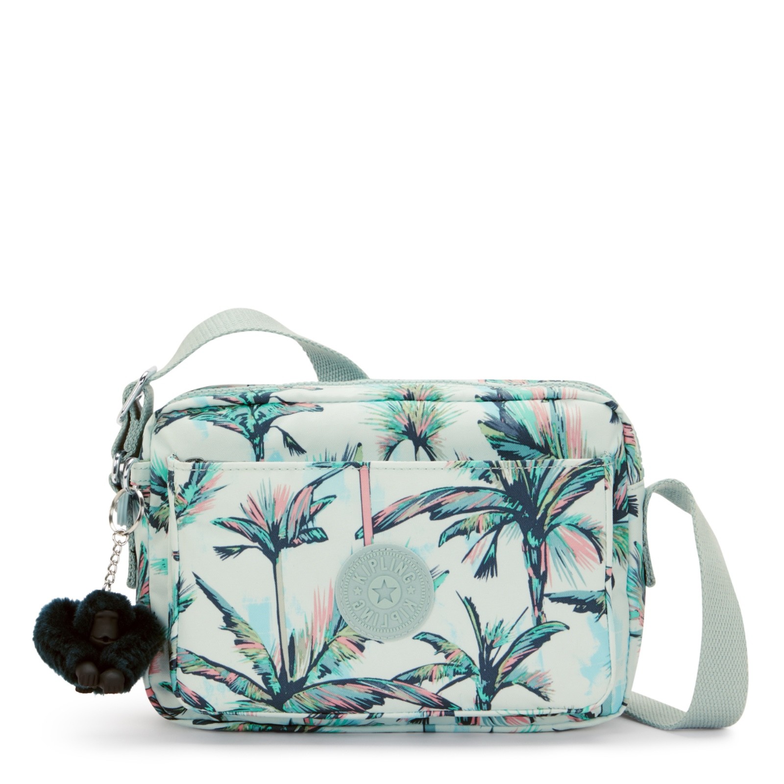 Kipling Medium Crossbody Bag ABANU M in MORE PALM TREES SS2026 RRP £93