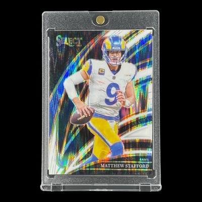 MATTHEW STAFFORD RARE WHITE SHOCK PRIZM /799 2025 Select SP Parallel - Rams