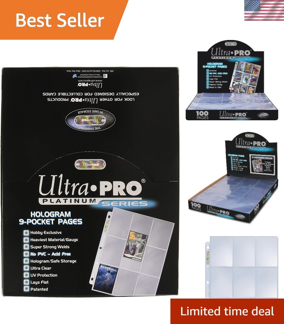 ultra pro platinum premium card sleeves 100 Ultra-Pro 9 Pocket Trading - Series Quality Protectors store or display collectible baseball cards 200) Ultra PRO Premium Penny