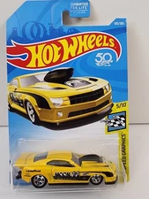 HOT WHEELS 10 PRO STOCK CAMARO MOONEYES GOOD YEAR YELLOW HW SPEED GRAPHICS / A24