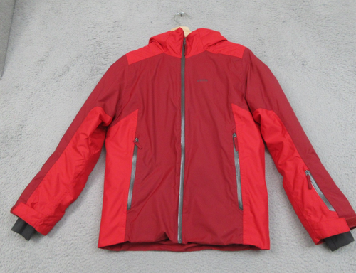 Wedze Piste 500 Jacket Womens Medium Red Ski Hooded Waterproof Insulated Warm - Picture 1 of 22