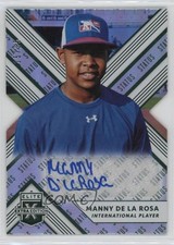2018 Elite Extra Edition Status Emerald Die-Cut 15/25 Manny De La Rosa Auto s3g