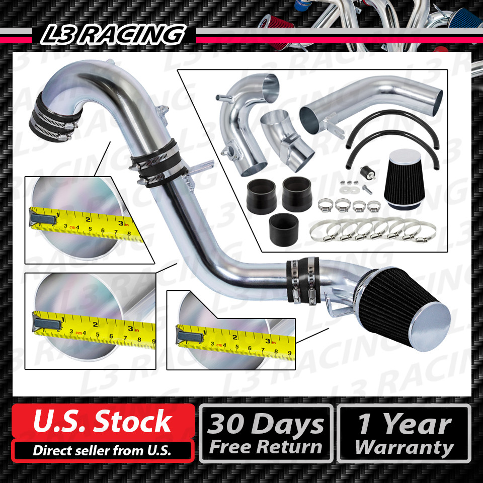 BLACK COLD INDUCTION AIR INTAKE KIT+ Filter Fit For 12-14 Acura ILX 2.4L L4