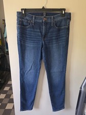 J. Crew 8  Mid-Rise Women  s Skinny Blue Denim Jeans Size 30 Style BK579