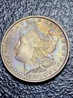 209 💎 UNC 1896 P Morgan Silver Dollar BEAUTIFUL RAINBOW COLORS Obv