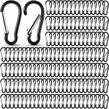 300 Pcs 2" Carabiner Bulk Spring Snap Hooks Aluminum Alloy Clip...