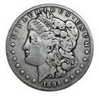 US 1894 S Morgan Silver Dollar F Better Date San Francisco $1.00 Coin
