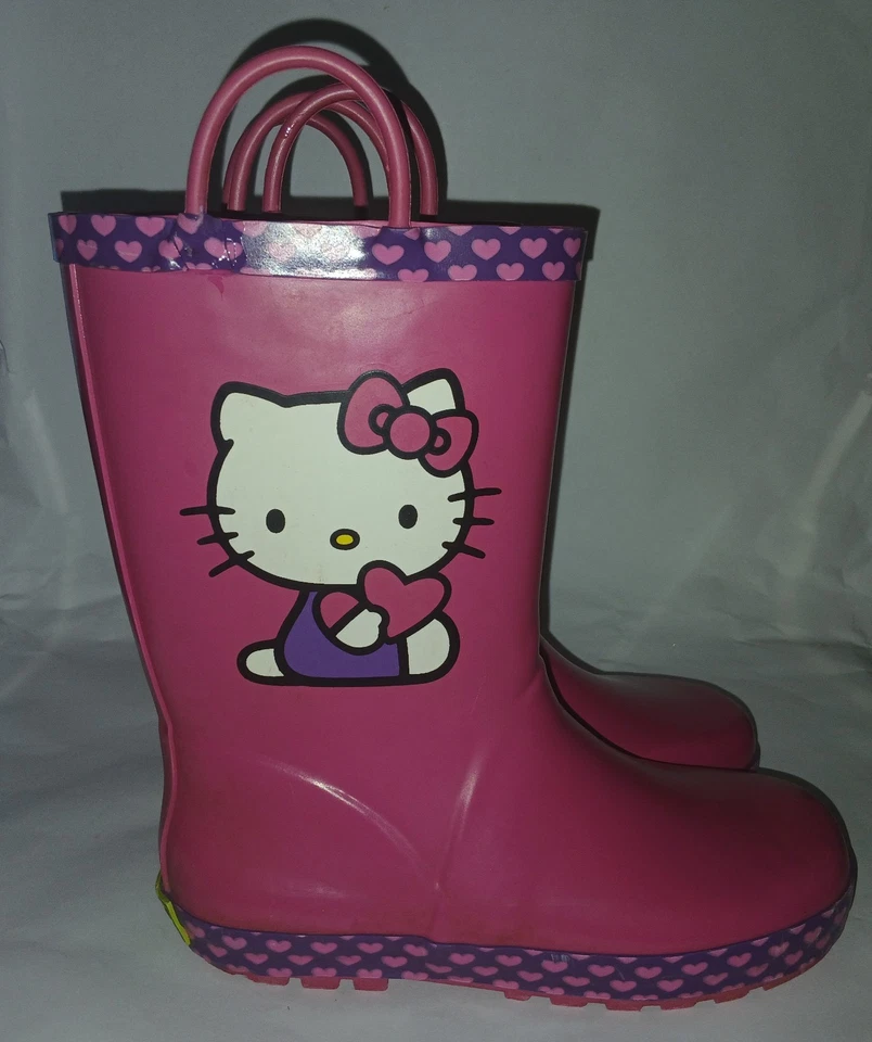 Western Chief Hello Kitty San Rio Girls Rubber Rain Boots! Sz 13! - Image 2 of 4
