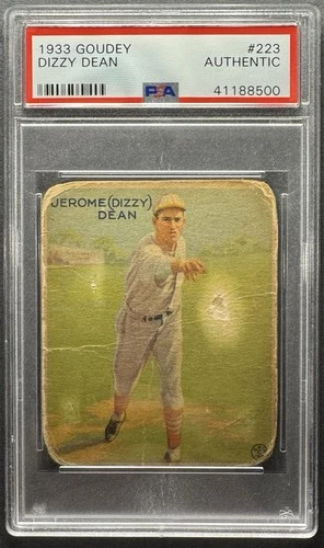 1933 Goudey Dizzy Dean #223 PSA Authentic St. Louis Cardinals Chicago Cubs