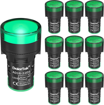 120V LED Indicator Light Green 110V Power Energy Pilot Light Saving Indicator 22