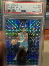 2023-24 Mosaic - Rookies Brandon Miller #202 Reactive Blue Mosaic Prizm (RC)