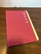 Avon Hard Cover Order Receipt Book Holder Pink Discontinued with Pen