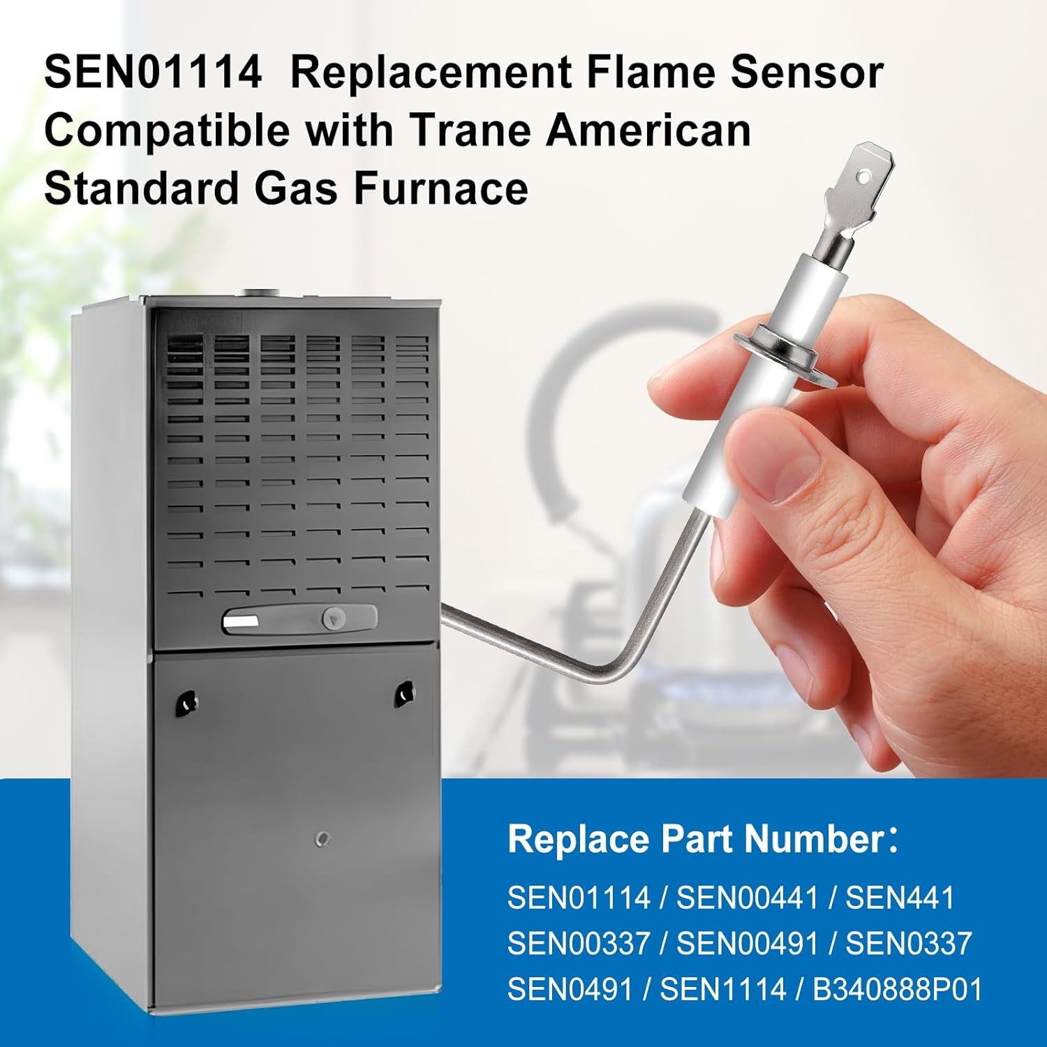 SEN01114 Flame Sensor for Trane Furnace - Igniter Sensing Rod... 