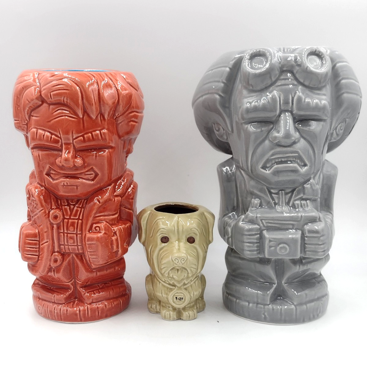 Back to the Future - Doc Brown, Marty McFly & Einstein Geeki Tikis