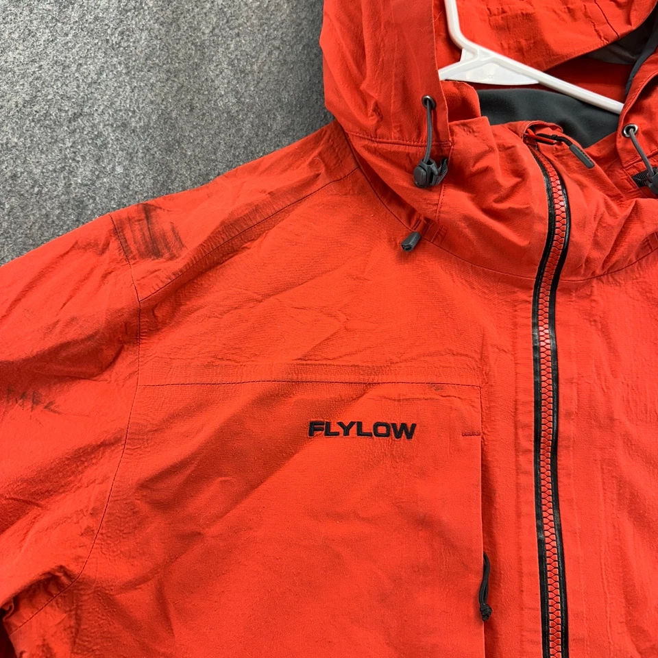 Flylow Quantom Pro Jacket Mens Large Black Orange Full Zip Ski Snowboard Gear - Image 3 of 4