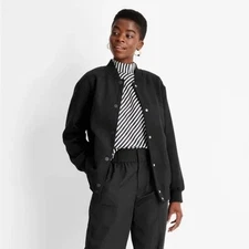 Kahlana Brown KBB Future Future Collective Snap Front Black Bomber Jacket 1X