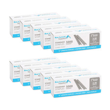 50,000 Staples - 1/4 Inch Length, 210 per Strip, Jam-Free Chisel Point, 10 Boxes