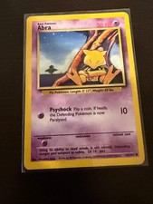 Abra 43/102 Common Base Set Unlimited Pokemon Lightly Played