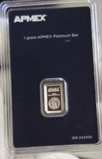 APMEX 1 Gram Platinum Bar Sealed in Assay #242300
