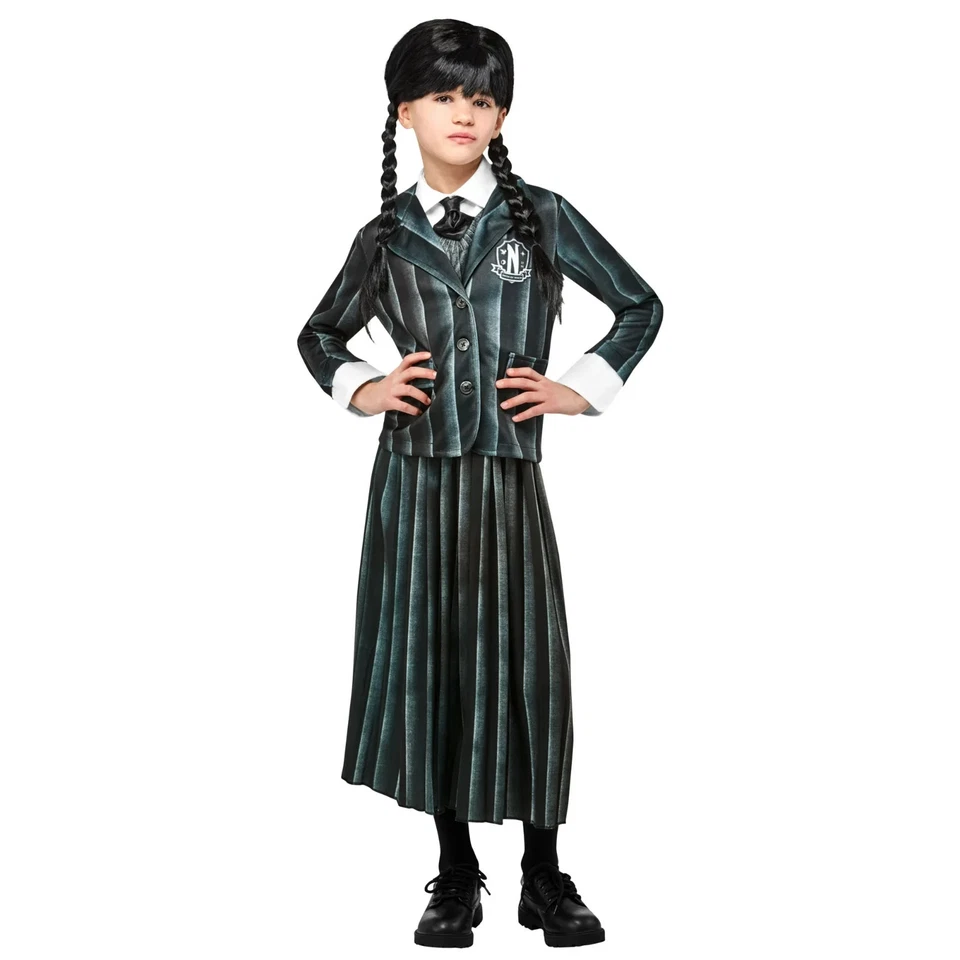 Disfraz Uniforme Wednesday Addams Gótico Negro Nevermore Academy Niñas M 7-8 Foto 2 de 4