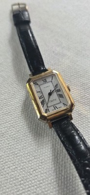 RARE VTG Timex Electric C cell Watch Roman Numeral Tank Style Untested Gold Tone