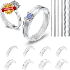 Ring Sizers for Loose Rings,14-Pack Adjuster Kit with Premium TPU to Stop Spinni