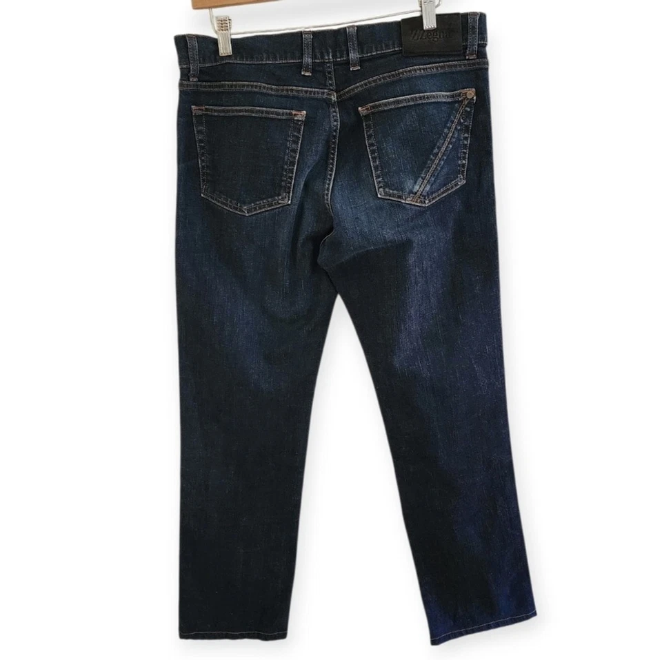 Z Zegna Men Distressed Slim Fit Stretch Indigo Luxury Designer Preppy Jeans Mens - Image 4 of 4