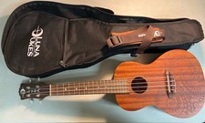 Luna Dukes 4-String UKE Ukelele DPN SPR Inlay Fret with Original Case EXCELLENT
