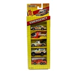 Vtg. 1992 Matchbox Emergency Die-Cast Cars 5-Pack Action Cut Outs on Back 060032