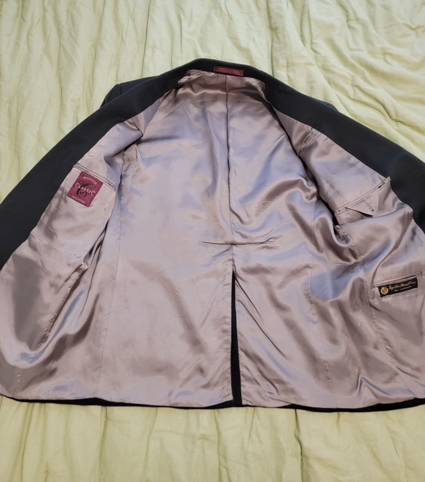 Blazer Loro Piana 100% Cachemira Verde Oscuro Hecho en EE. UU. 42R Foto 4 de 4