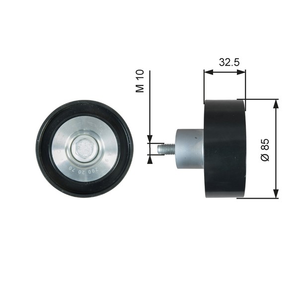 Gates Umlenk-/FüHrungsrolle Keilrippenriemen Fleetrunner™ T36625 FüR MP4 Actros-image