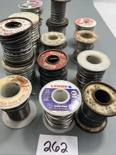 Vintage Lead & Lead Free Solder Wire Spool Lot 10+lb crafts pipe fitting jeweler