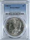 1888-O MORGAN PCGS Graded MS63 $1 Silver Dollar Coin MS 63 #7184
