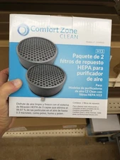 Comfort Zone Clean Air Purifier H13 HEPA Filter CZAPH132 Charcoal 2 Pack NEW