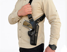 Fondina a spalla in pelle adatta per Beretta 92FS, F92, 92X, 92G, 96, M9, Px4, mod 70