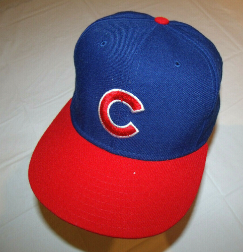 Chicago Cubs VTG Blue Hat/Red Brim New Era 5950 Pro Model USA 100% Wool 6 7/8