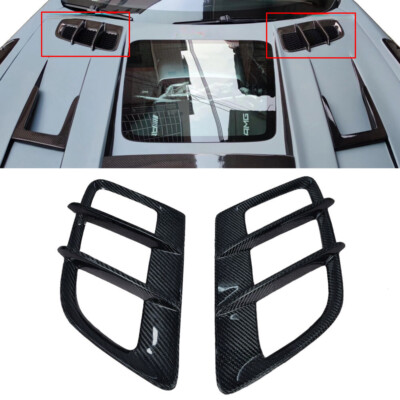Carbon Hood Vent Scoop Air Flow Mesh Cover for MB C190 AMG GT GTS GTC 15-Up
