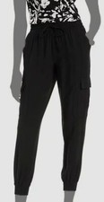  80 Inc International Concepts Women's Black Utility Jogger Pants Size S
