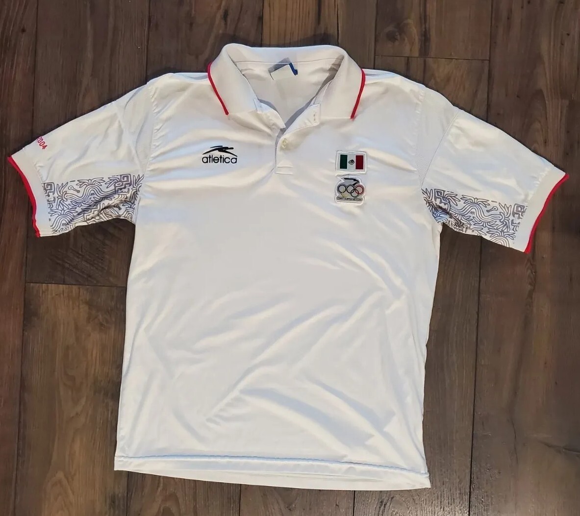 Mexico White Jersey Atletica Large L Atenas 2004 juegos olimpicos