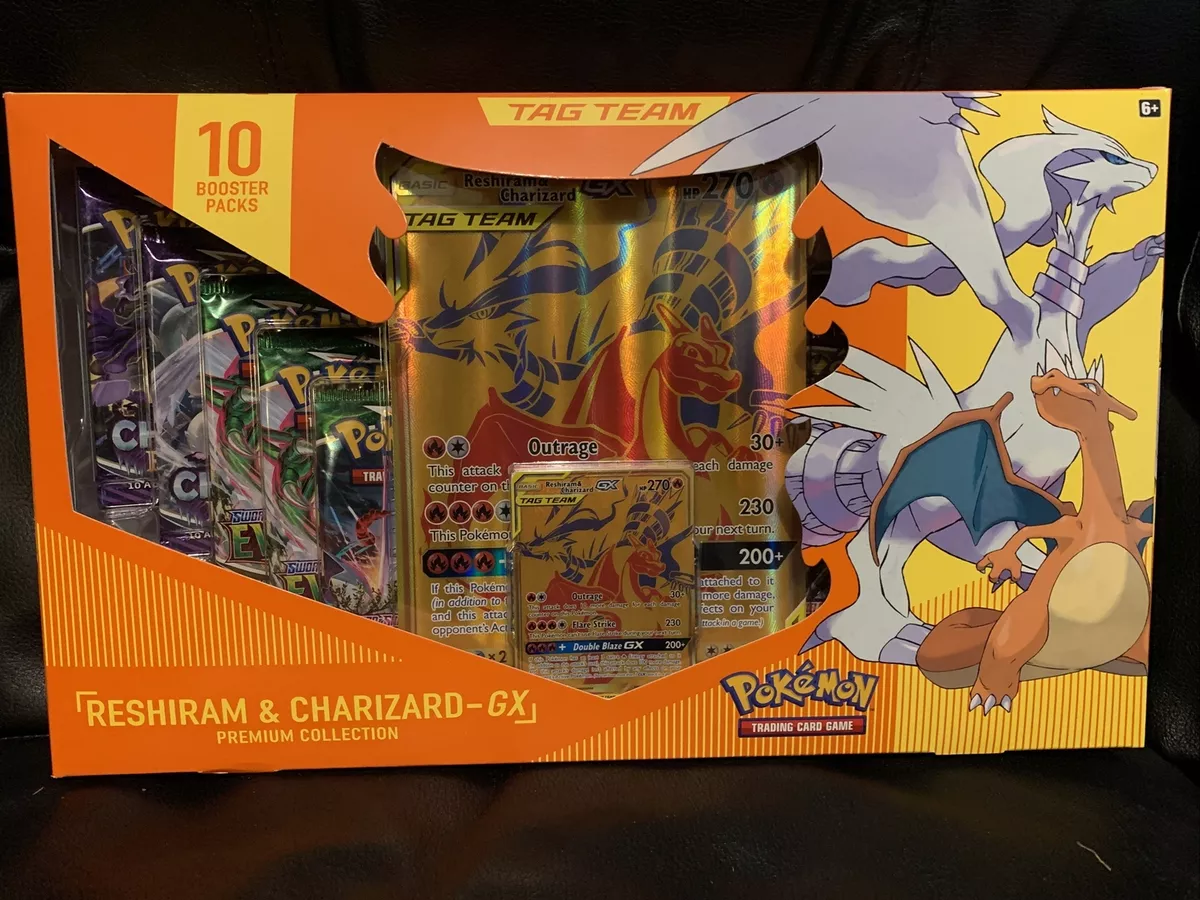  Pokémon TCG: Reshiram & Charizard GX Premium Collection : Toys  & Games